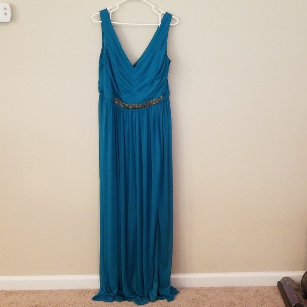 David's Bridal Bridesmaid Dress in Oasis